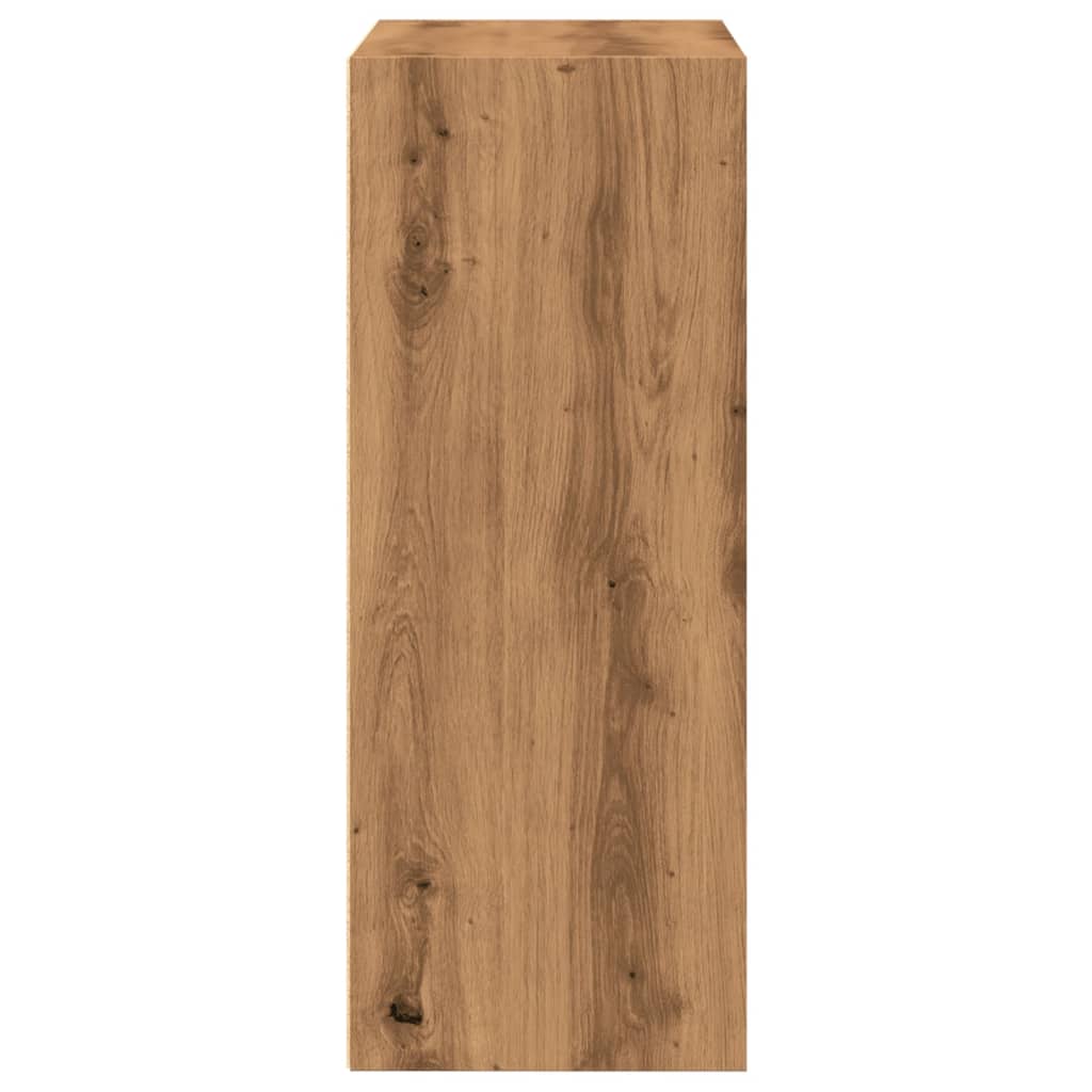 Bibliothèque chêne artisanal 60x30x77 cm bois d'ingénierie - XIOS