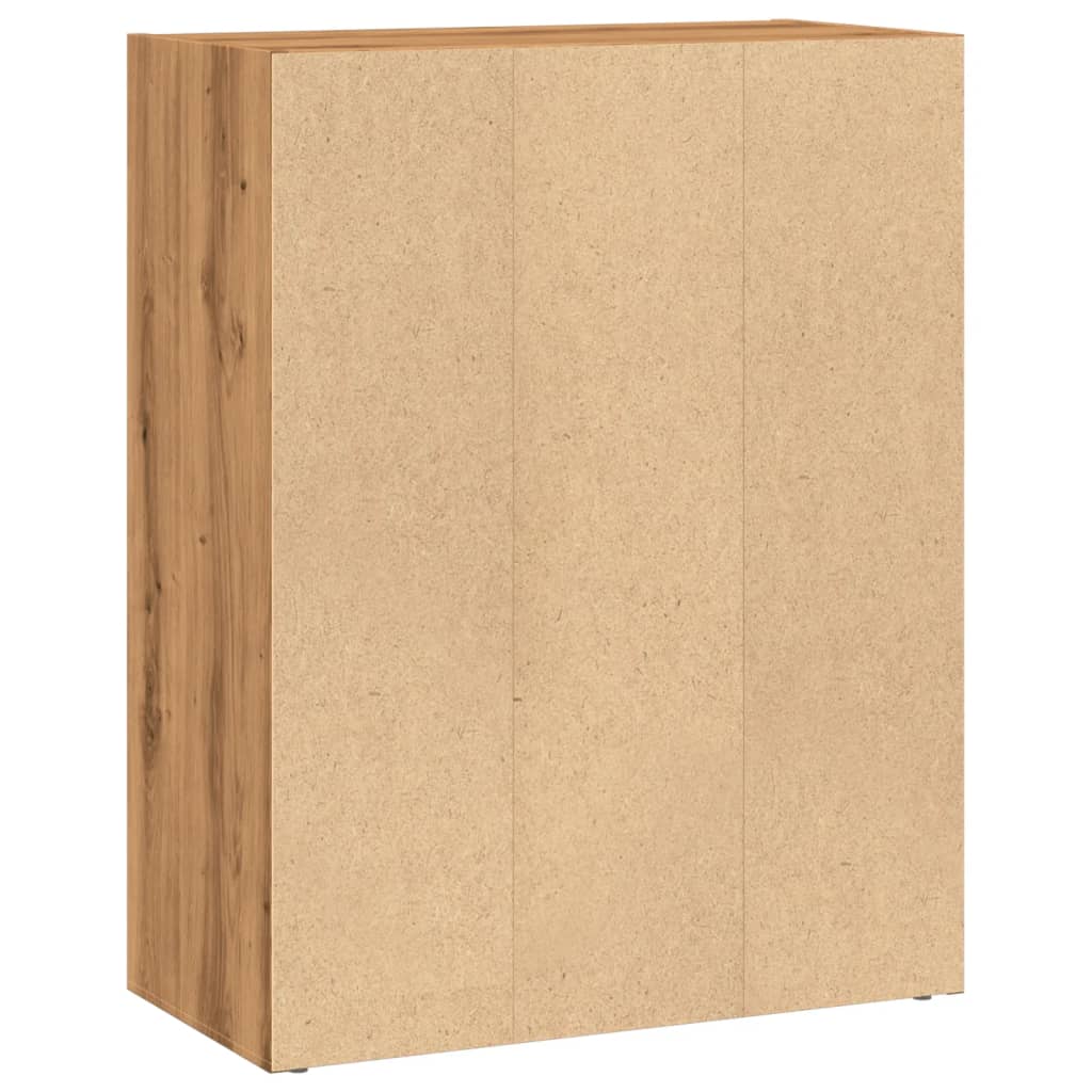 Bibliothèque chêne artisanal 60x30x77 cm bois d'ingénierie - XIOS