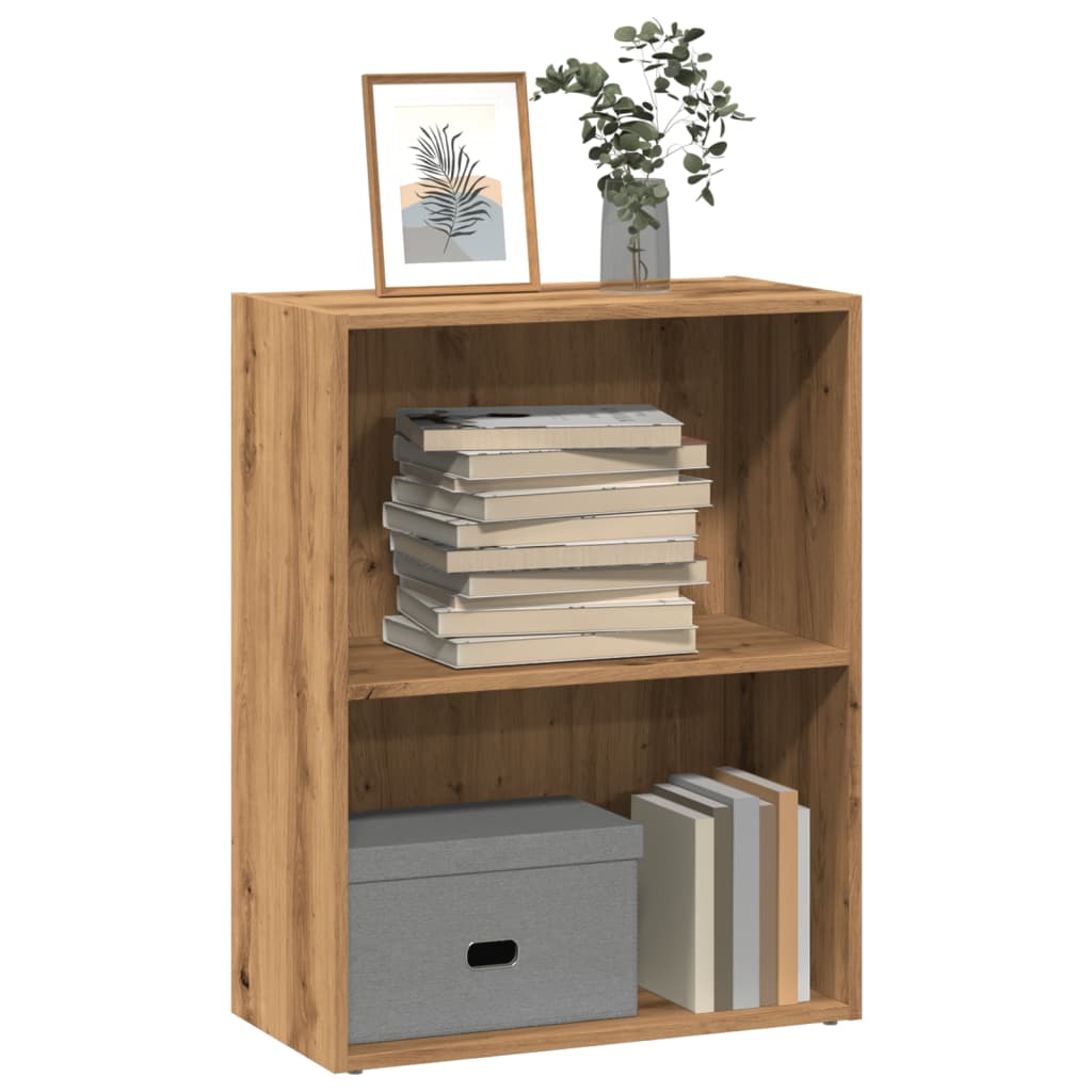Bibliothèque chêne artisanal 60x30x77 cm bois d'ingénierie - XIOS