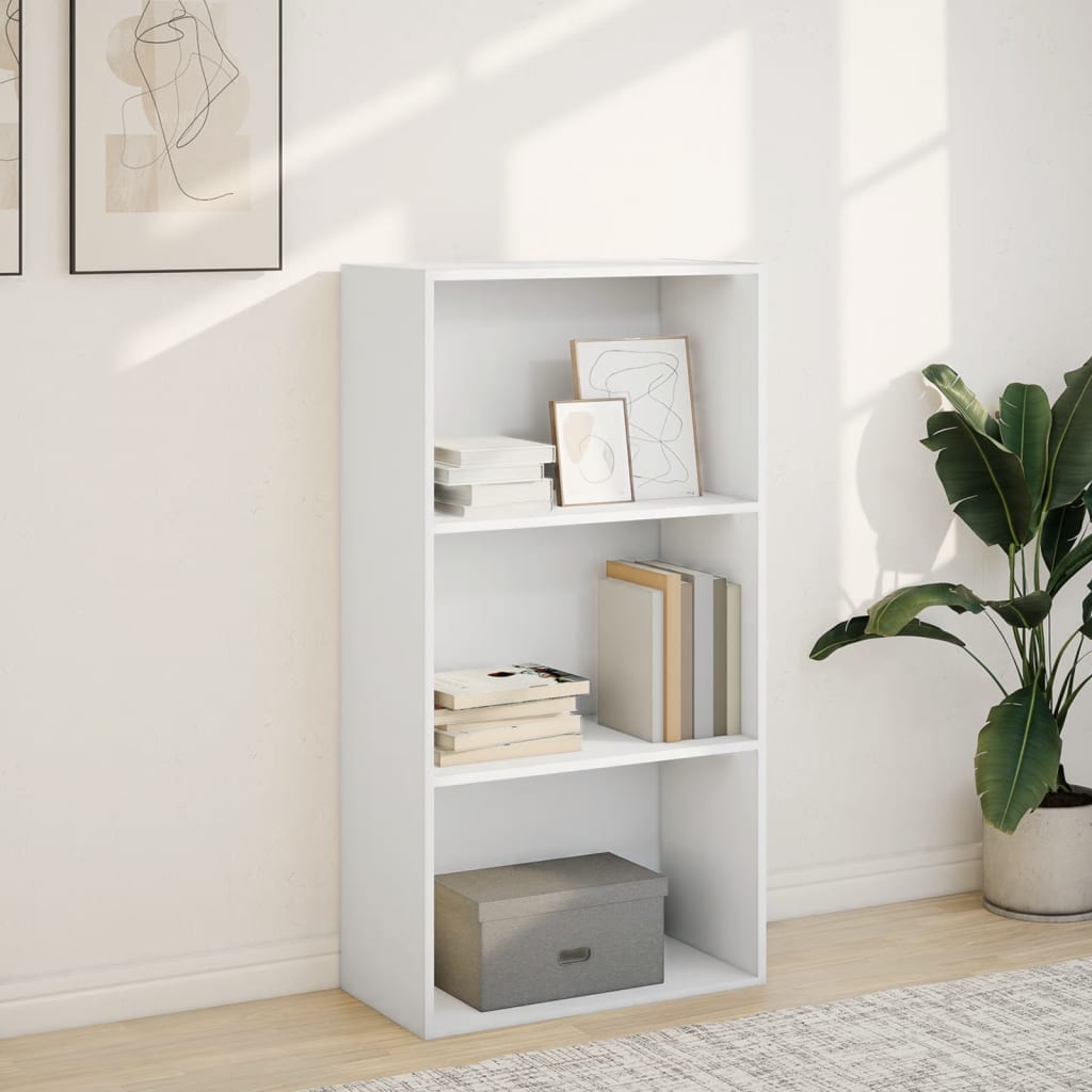 Bibliothèque blanc 60x30x114 cm bois d'ingénierie - XIOS