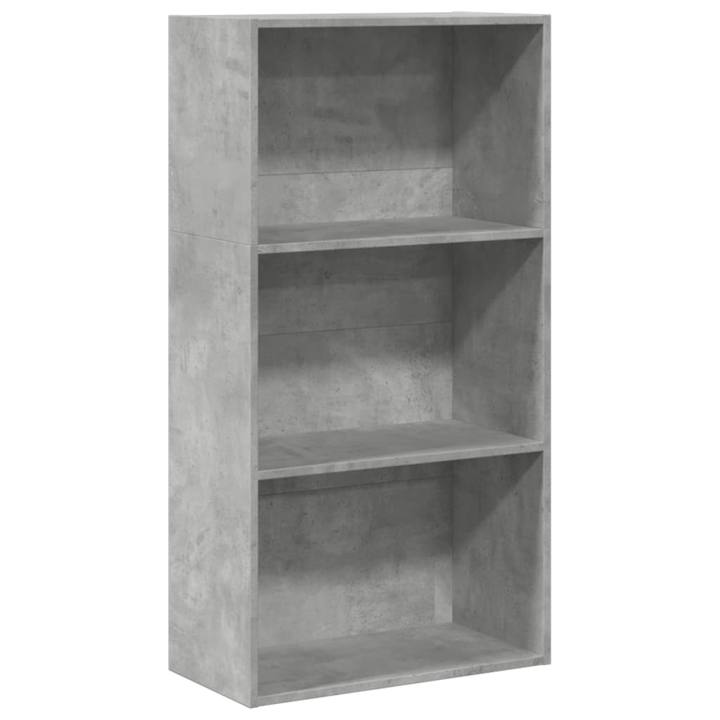 Bibliothèque gris béton 60x30x114 cm bois d'ingénierie - XIOS