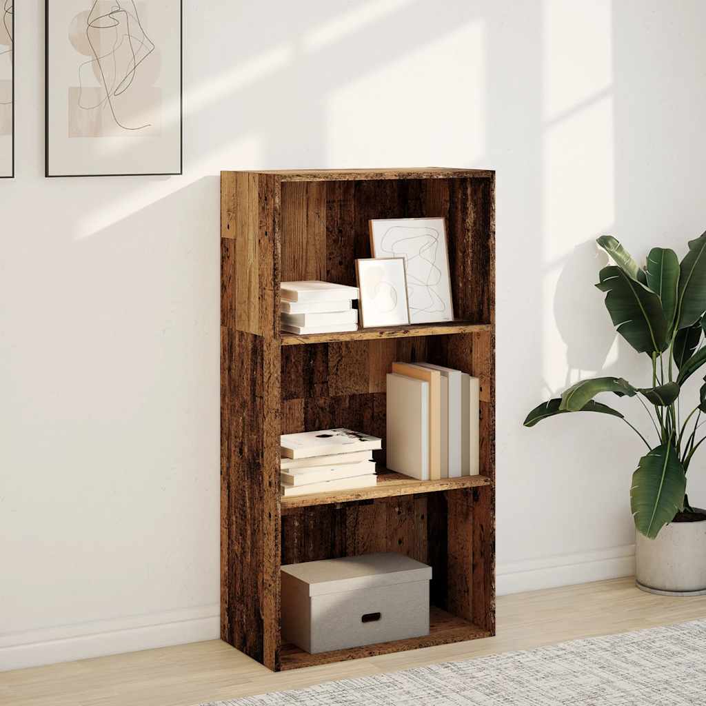 Bibliothèque vieux bois 60x30x114 cm bois d'ingénierie - XIOS