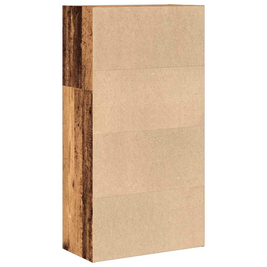 Bibliothèque vieux bois 60x30x114 cm bois d'ingénierie - XIOS
