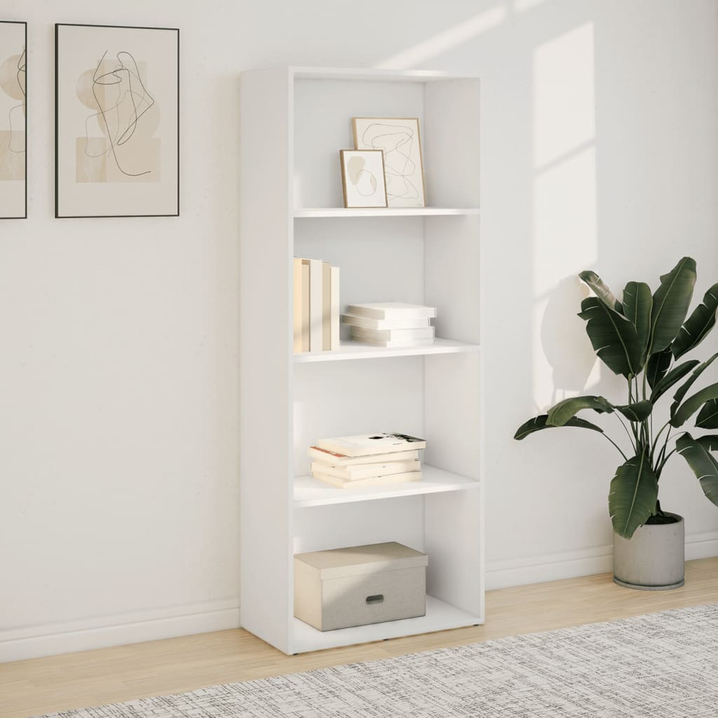 Bibliothèque blanc 60x30x152 cm bois d'ingénierie - XIOS