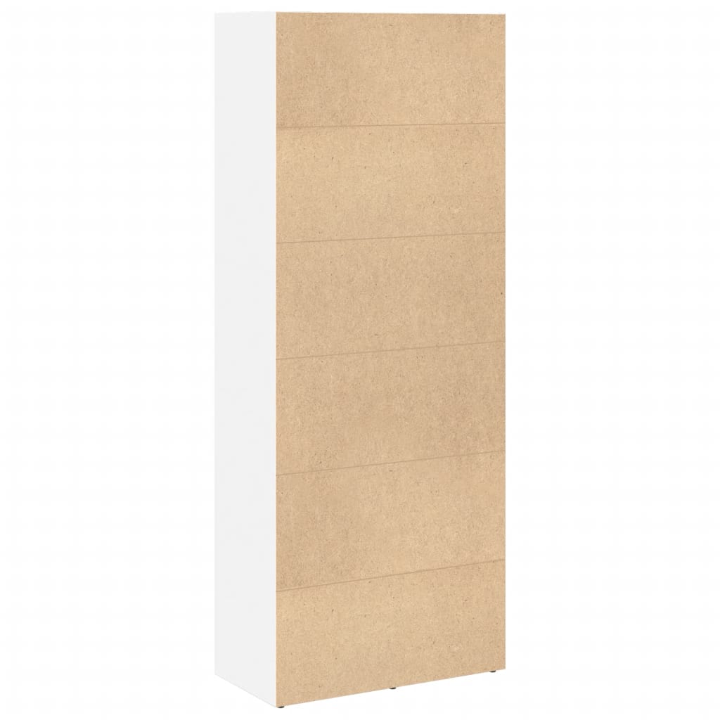 Bibliothèque blanc 60x30x152 cm bois d'ingénierie - XIOS