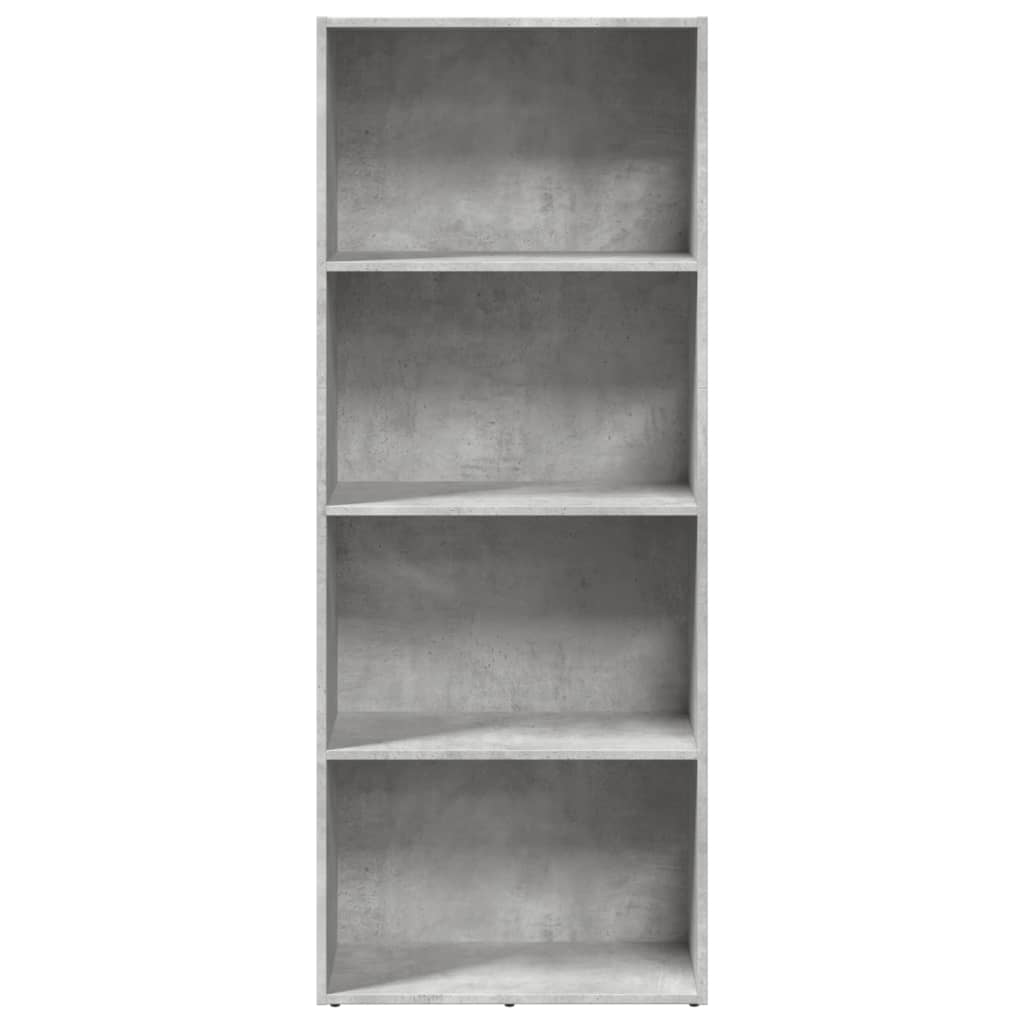 Bibliothèque gris béton 60x30x152 cm bois d'ingénierie - XIOS