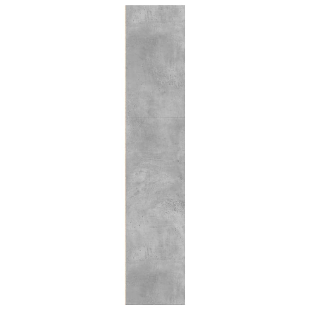 Bibliothèque gris béton 60x30x152 cm bois d'ingénierie - XIOS