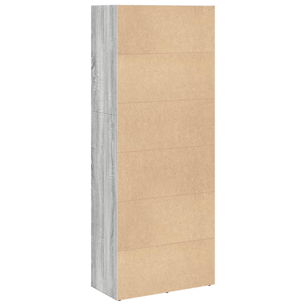 Bibliothèque sonoma gris 60x30x152 cm bois d'ingénierie - XIOS