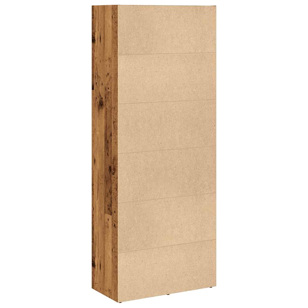 Bibliothèque vieux bois 60x30x152 cm bois d'ingénierie - XIOS