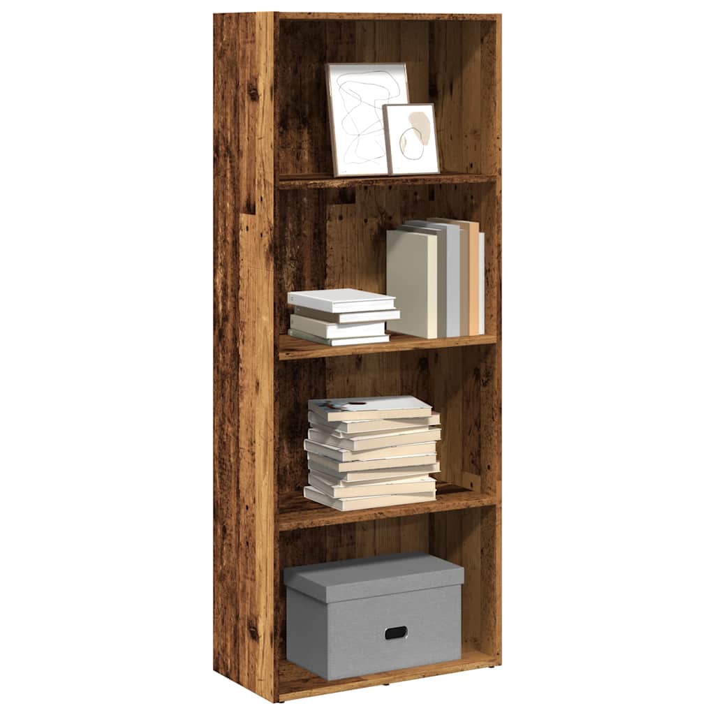 Bibliothèque vieux bois 60x30x152 cm bois d'ingénierie - XIOS