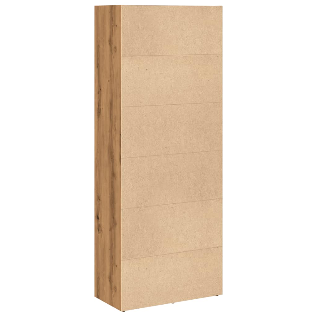 Bibliothèque chêne artisanal 60x30x152 cm bois d'ingénierie - XIOS