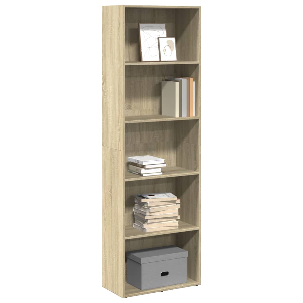 Bibliothèque chêne sonoma 60x30x189 cm bois d'ingénierie - XIOS