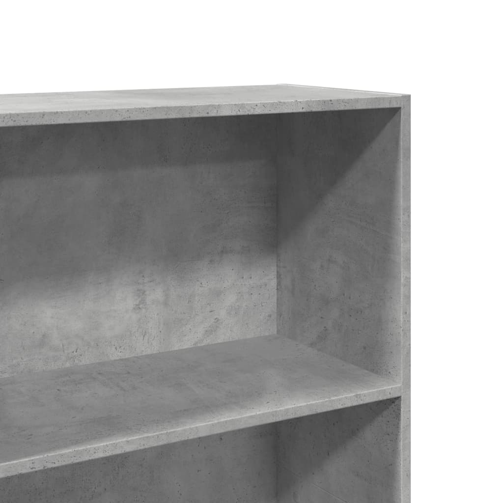 Bibliothèque gris béton 60x30x189 cm bois d'ingénierie - XIOS
