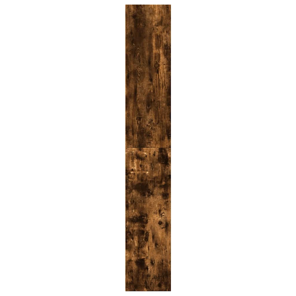 Bibliothèque chêne fumé 60x30x189 cm bois d'ingénierie - XIOS