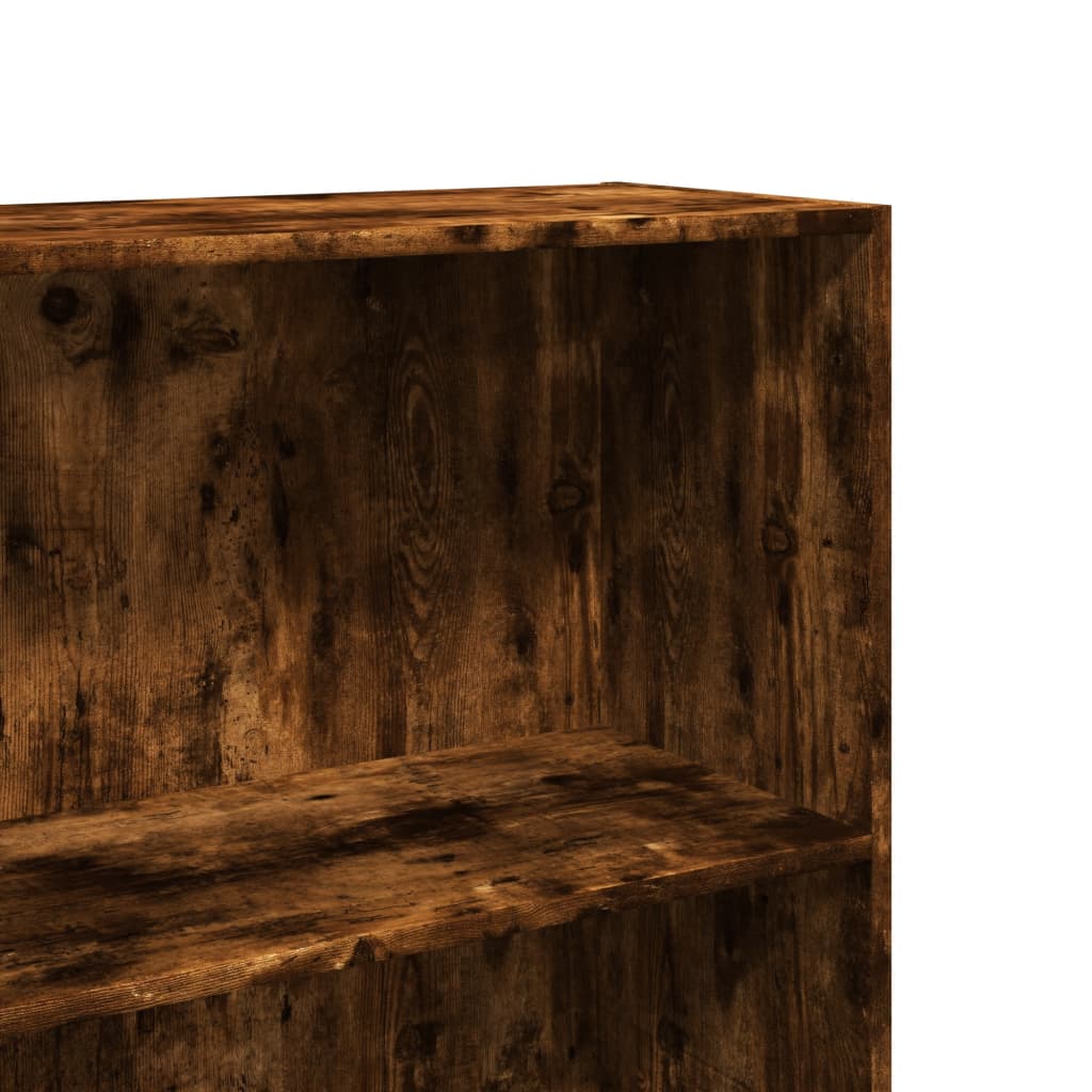 Bibliothèque chêne fumé 60x30x189 cm bois d'ingénierie - XIOS