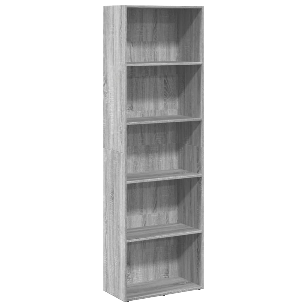 Bibliothèque sonoma gris 60x30x189 cm bois d'ingénierie - XIOS
