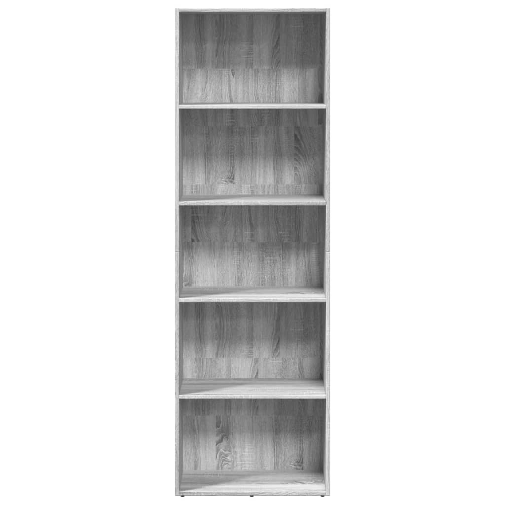 Bibliothèque sonoma gris 60x30x189 cm bois d'ingénierie - XIOS