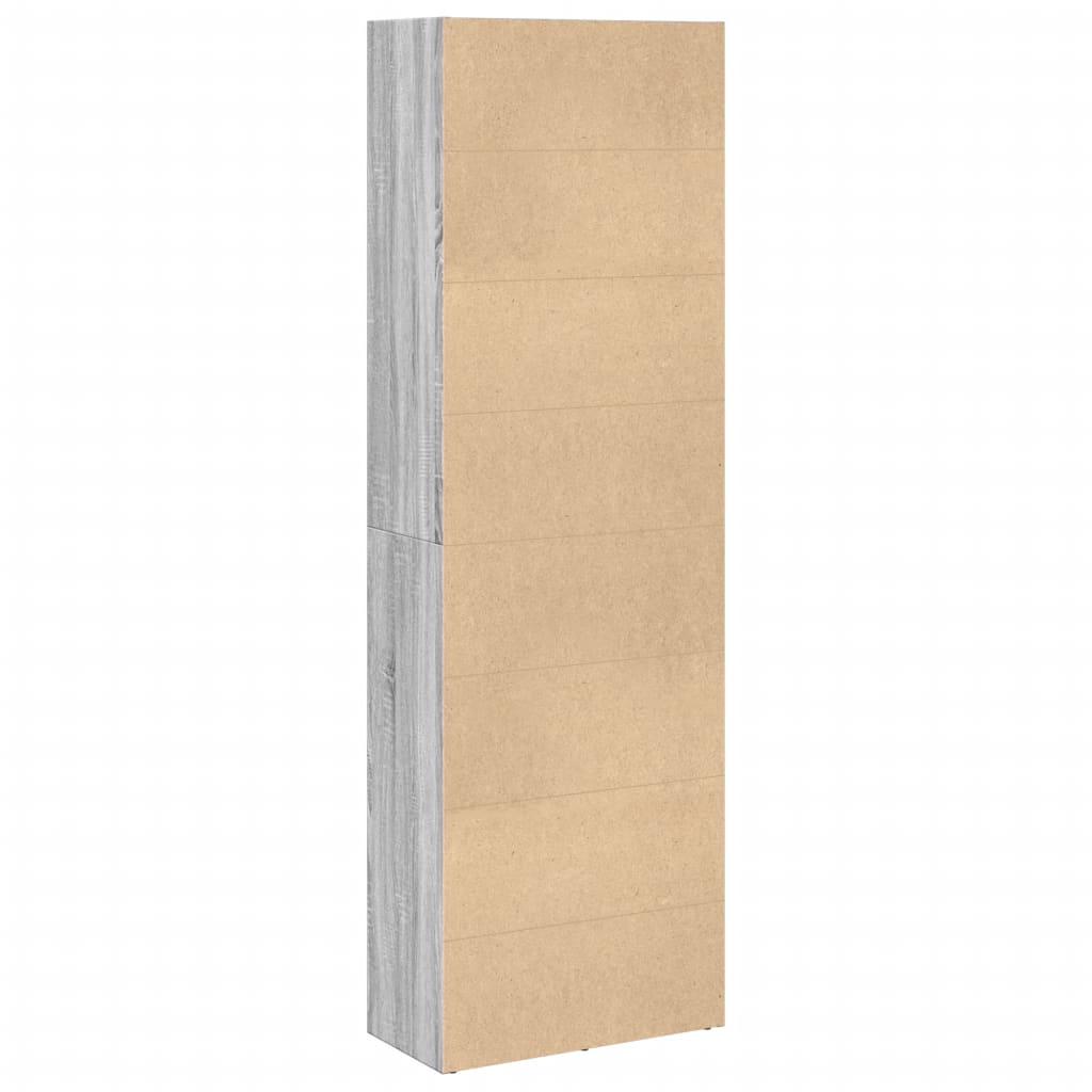 Bibliothèque sonoma gris 60x30x189 cm bois d'ingénierie - XIOS