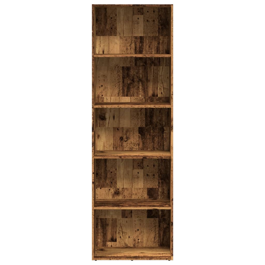 Bibliothèque vieux bois 60x30x189 cm bois d'ingénierie - XIOS