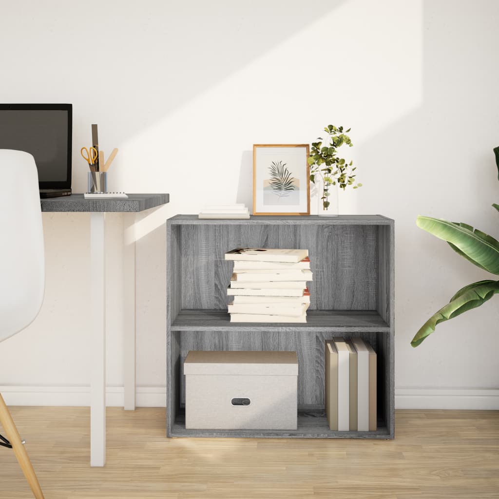 Bibliothèque sonoma gris 80x30x77 cm bois d'ingénierie - XIOS