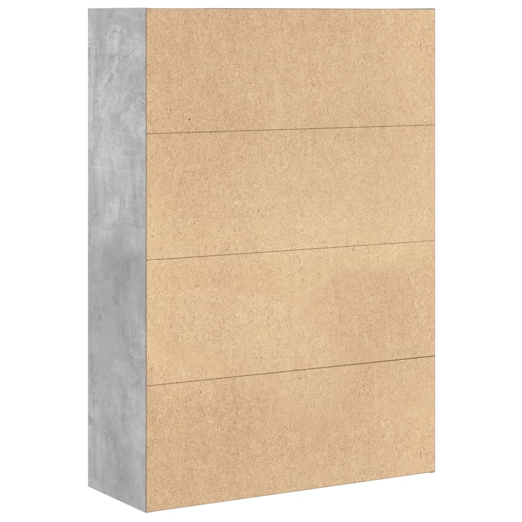 Bibliothèque gris béton 80x30x114 cm bois d'ingénierie - XIOS