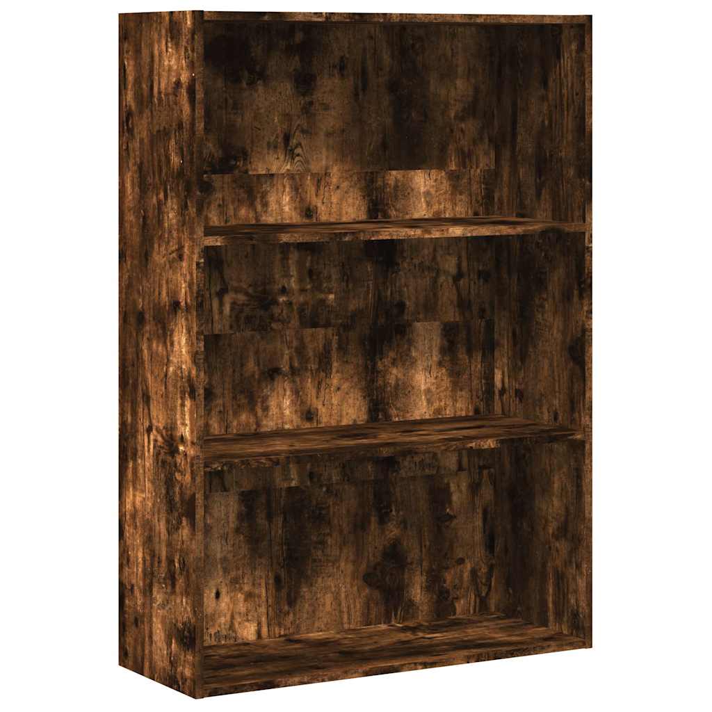 Bibliothèque chêne fumé 80x30x114 cm bois d'ingénierie - XIOS