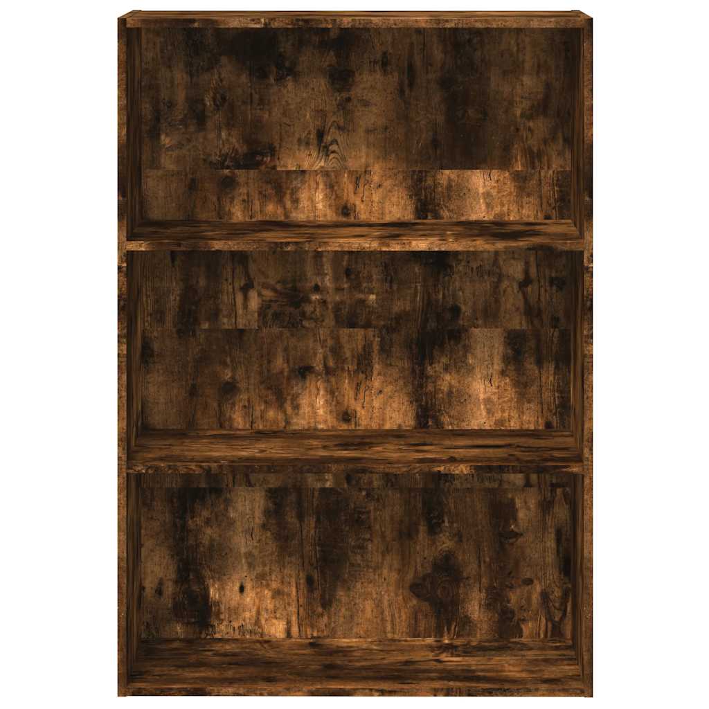 Bibliothèque chêne fumé 80x30x114 cm bois d'ingénierie - XIOS