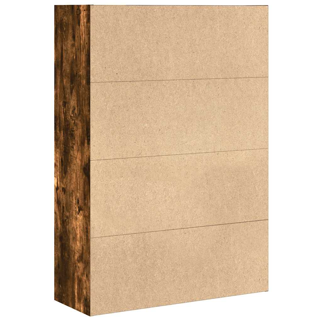 Bibliothèque chêne fumé 80x30x114 cm bois d'ingénierie - XIOS