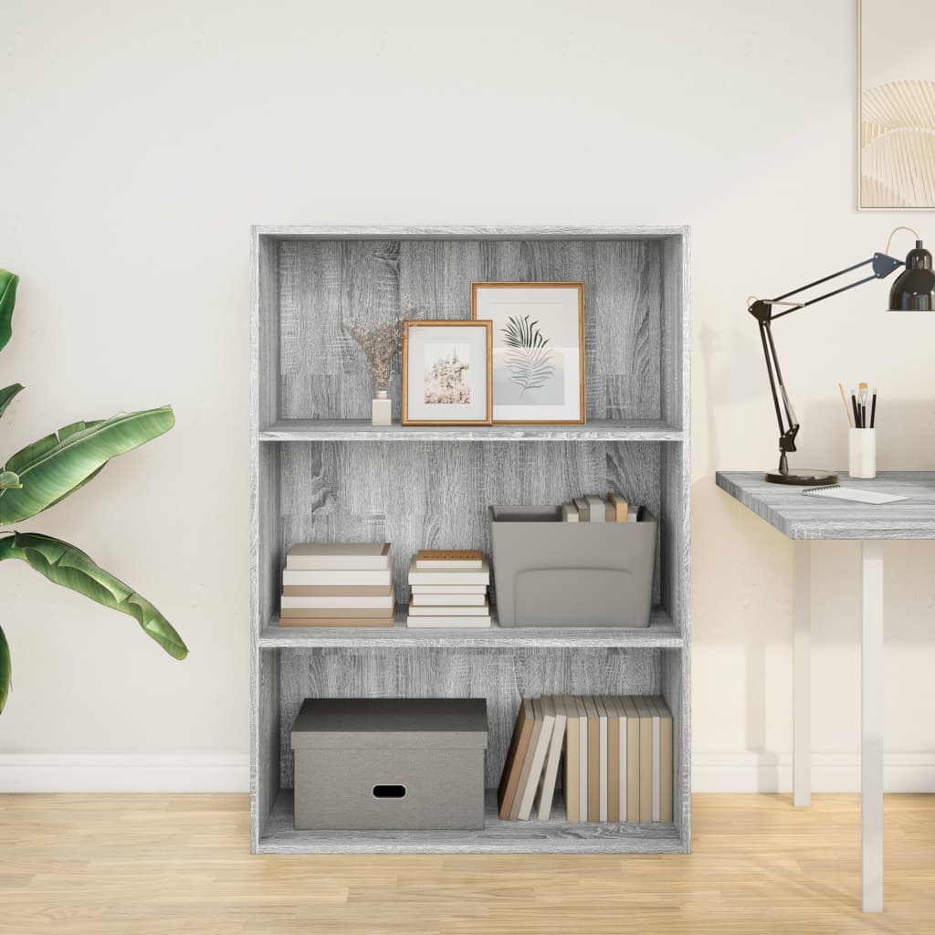 Bibliothèque sonoma gris 80x30x114 cm bois d'ingénierie - XIOS