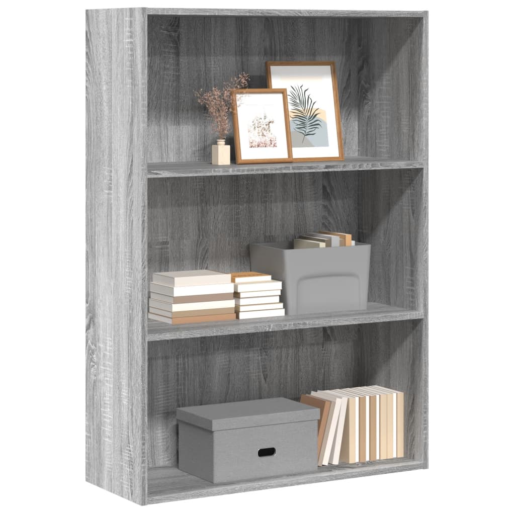 Bibliothèque sonoma gris 80x30x114 cm bois d'ingénierie - XIOS