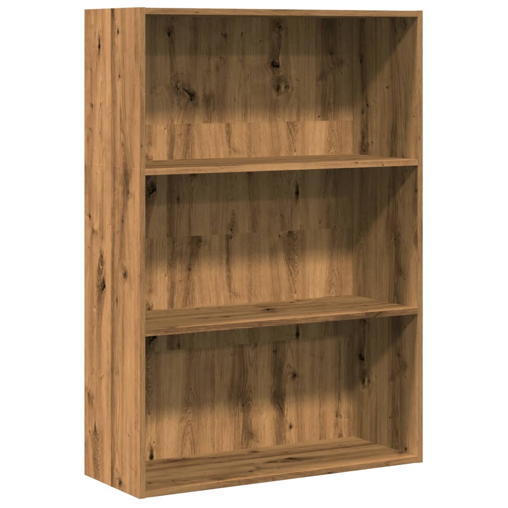 Bibliothèque chêne artisanal 80x30x114 cm bois d'ingénierie - XIOS