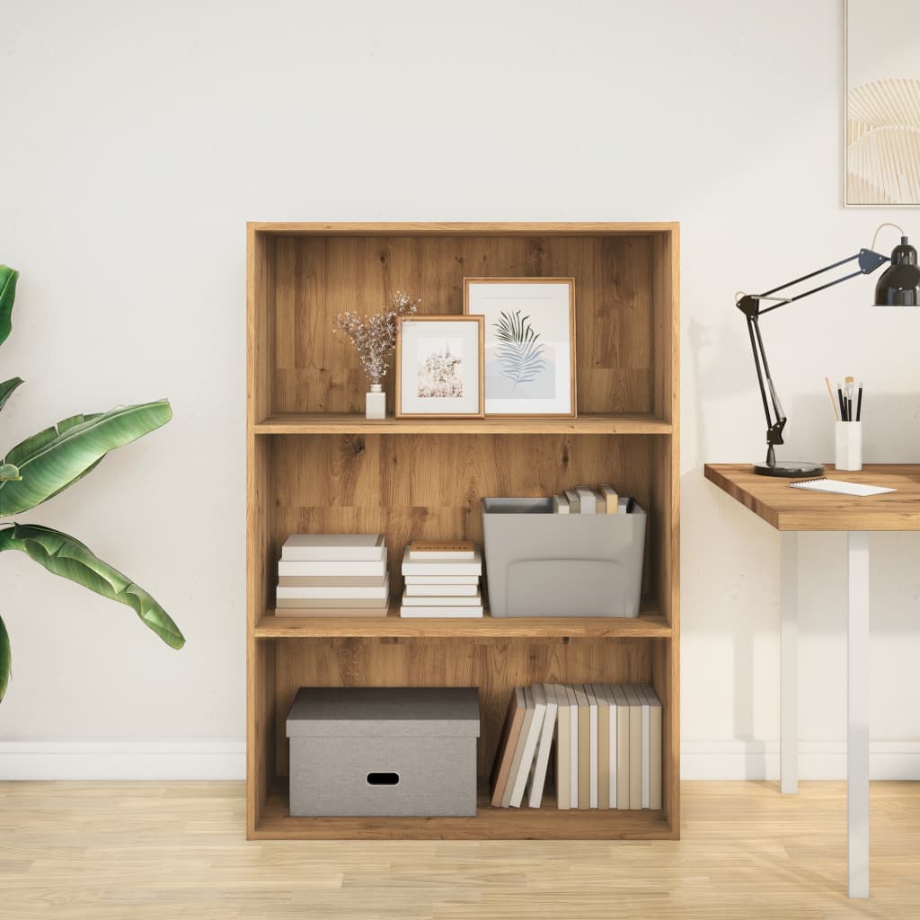 Bibliothèque chêne artisanal 80x30x114 cm bois d'ingénierie - XIOS