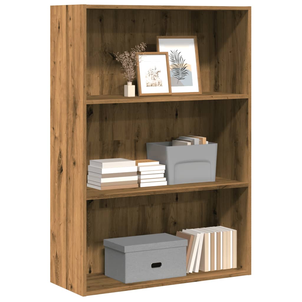Bibliothèque chêne artisanal 80x30x114 cm bois d'ingénierie - XIOS