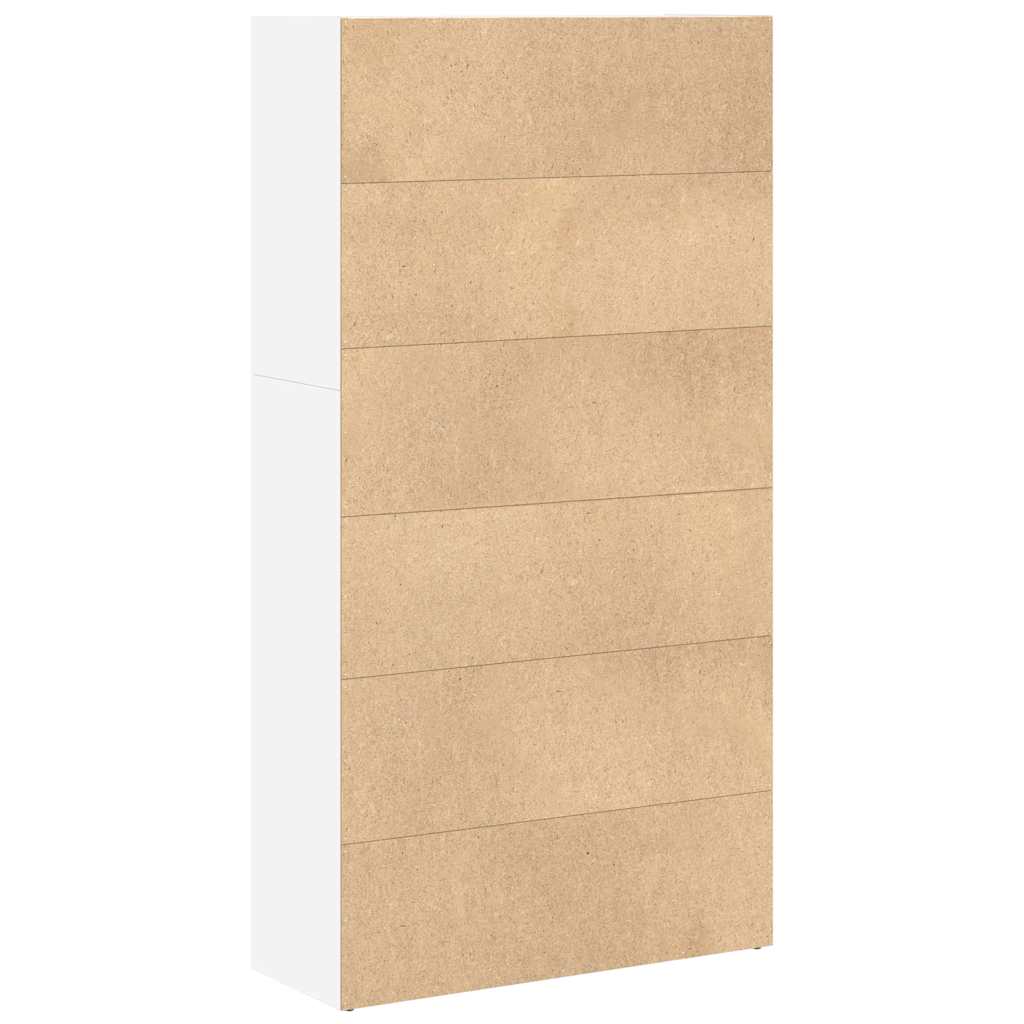 Bibliothèque blanc 80x30x152 cm bois d'ingénierie - XIOS