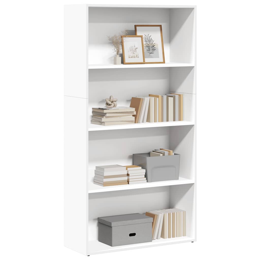 Bibliothèque blanc 80x30x152 cm bois d'ingénierie - XIOS