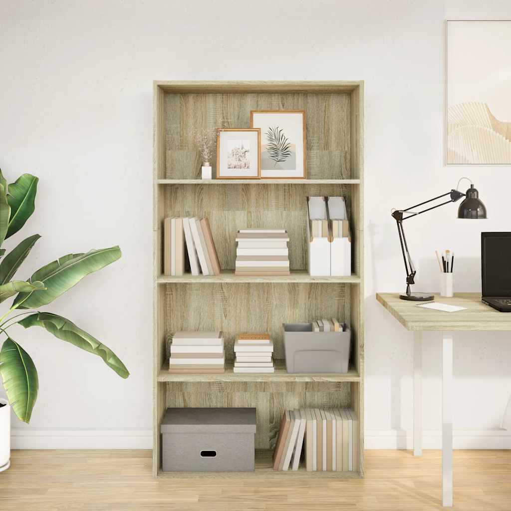 Bibliothèque chêne sonoma 80x30x152 cm bois d'ingénierie - XIOS