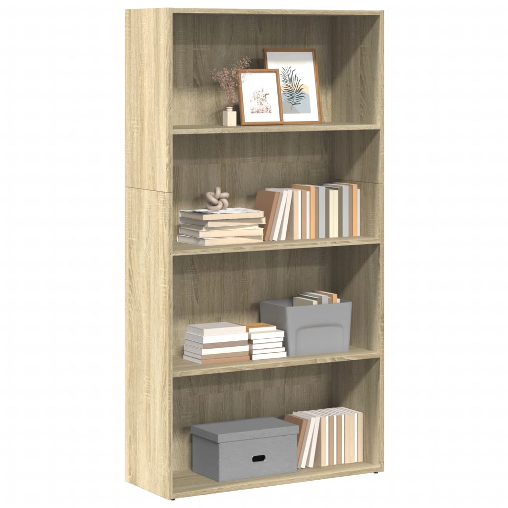 Bibliothèque chêne sonoma 80x30x152 cm bois d'ingénierie - XIOS