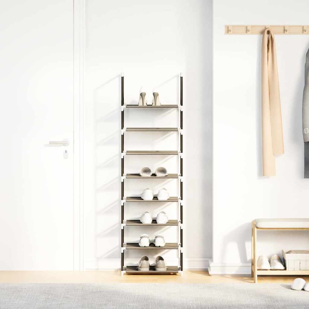 Étagère à chaussures 8 niveaux 44x28x145 cm tissu non-tissé - XIOS