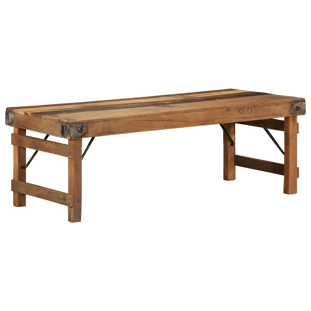 Table basse Marron 110 x 55 x 40 cm bois de récupération massif - XIOS