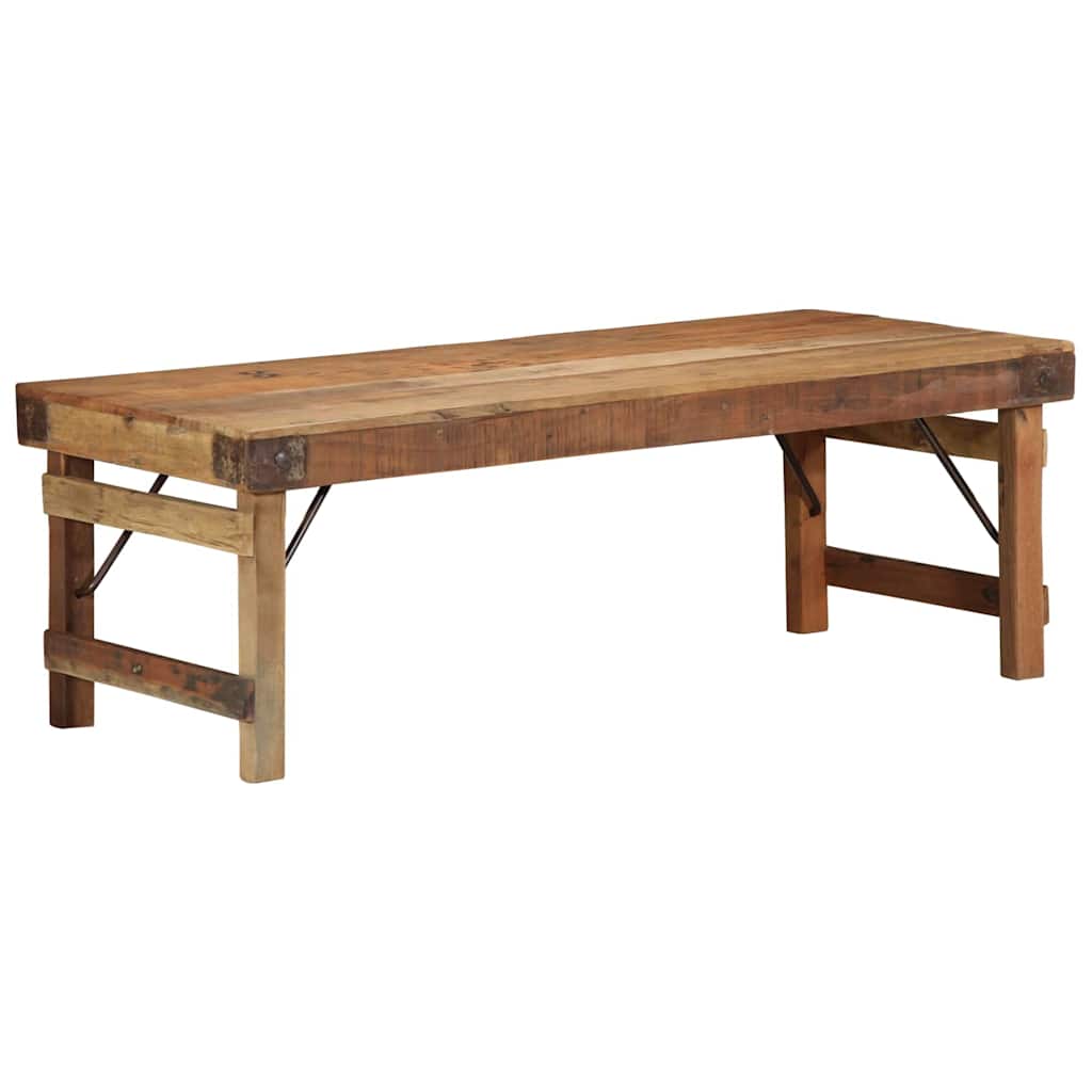 Table basse Marron 110 x 55 x 40 cm bois de récupération massif - XIOS