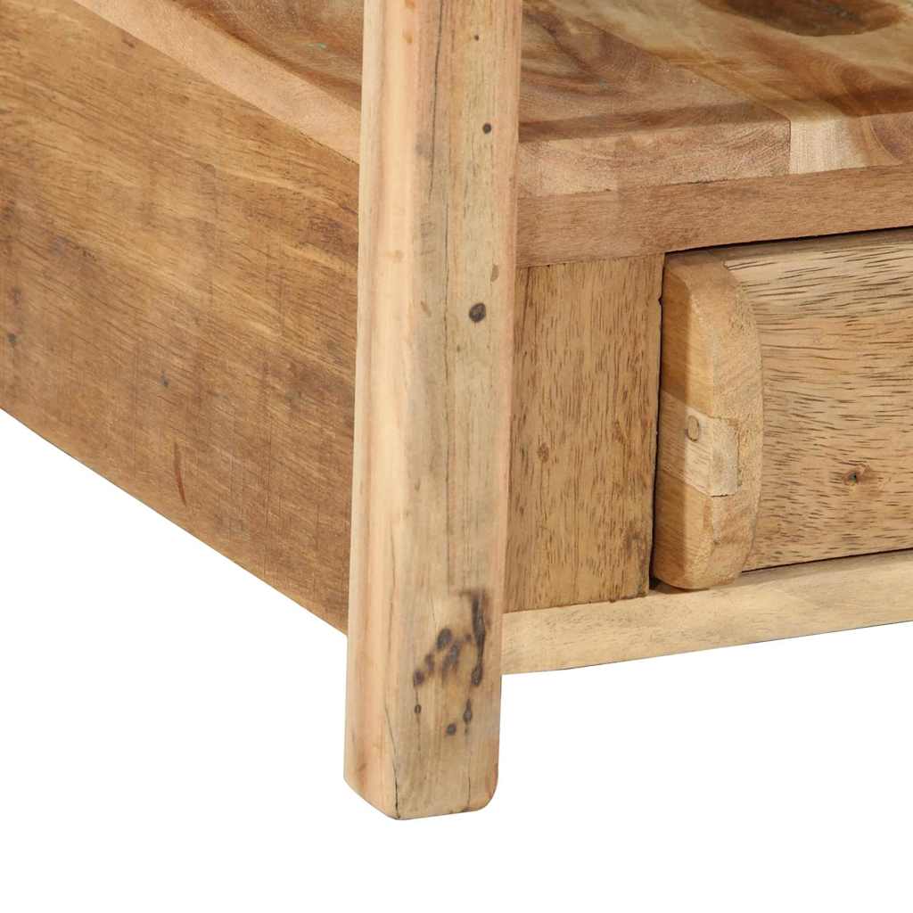 Table d'appoint Marron 43 x 32 x 46 cm Bois Recyclé Solide - XIOS