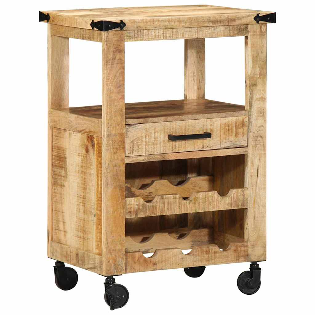 Chariot de cuisine Marron 55 x 40 x 80 cm Bois de mangue massif