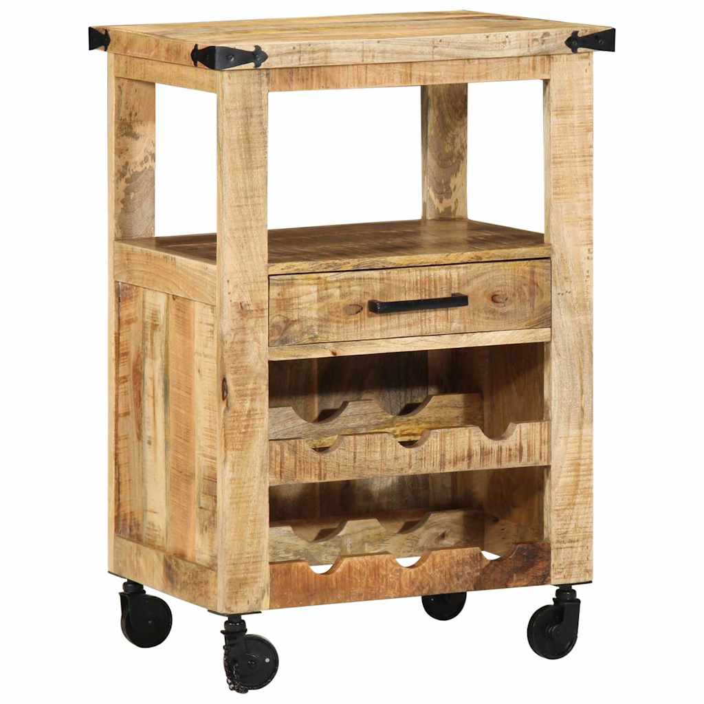Chariot de cuisine Marron 55 x 40 x 80 cm Bois de mangue massif