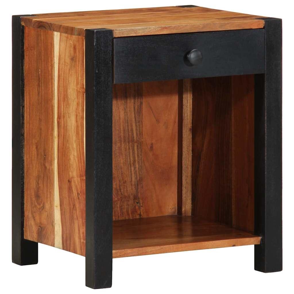 Cabinet de chevet Marron 40 x 35 x 50 cm Bois d'Acacia Massif - XIOS