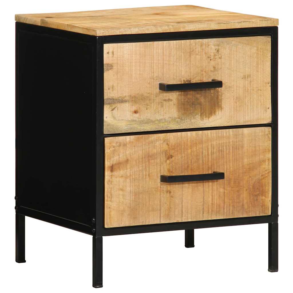 Cabinet de chevet avec tiroir Marron et Noir 40 x 35 x 50 cm - XIOS