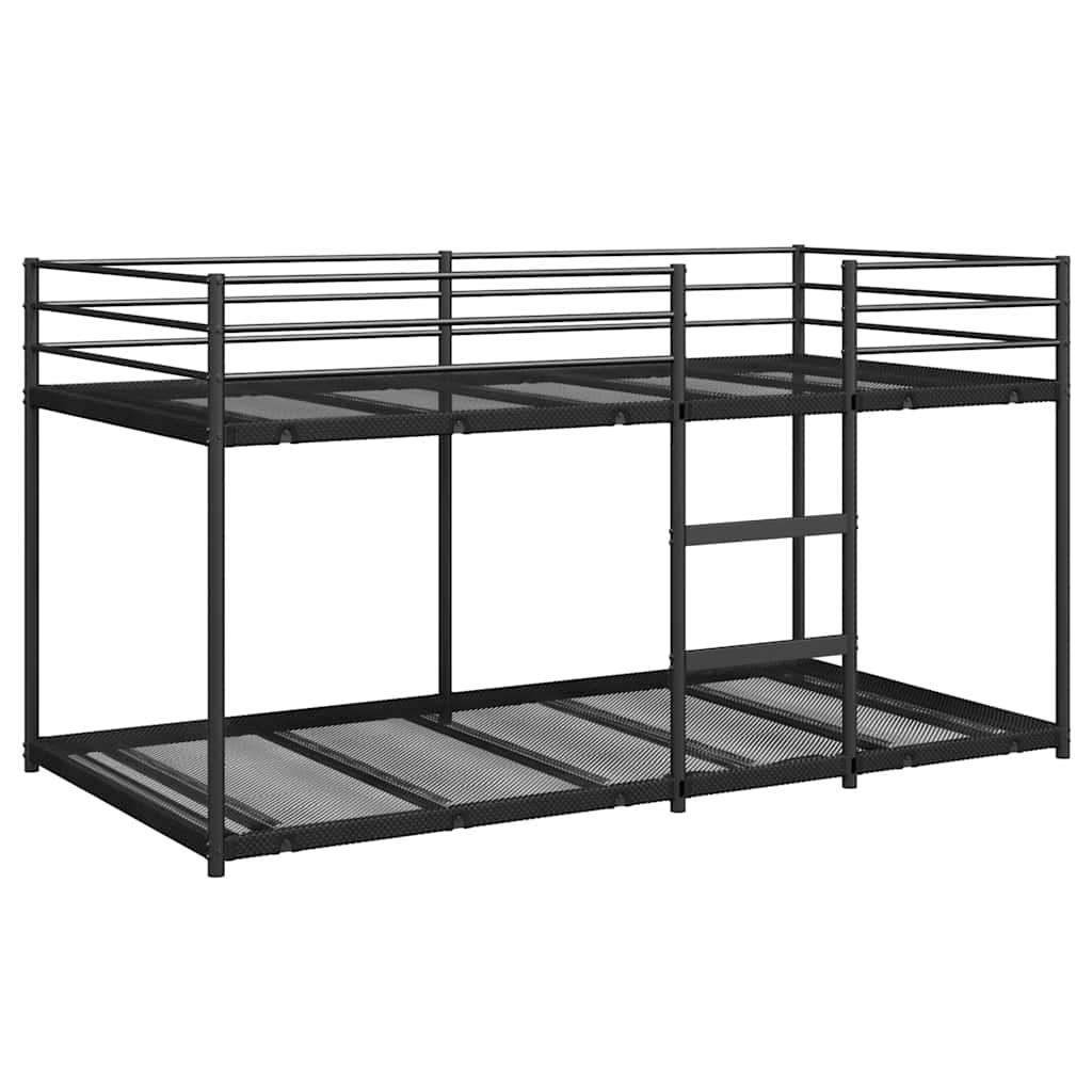 Lit superposé sans matelas noir 90x190 cm acier - XIOS
