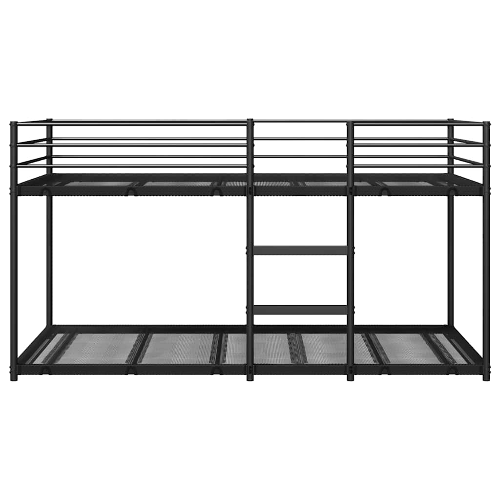 Lit superposé sans matelas noir 90x190 cm acier - XIOS