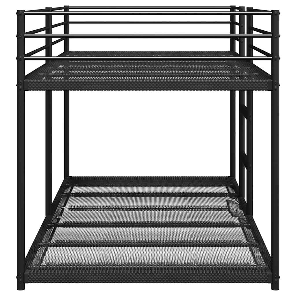 Lit superposé sans matelas noir 90x200 cm acier - XIOS