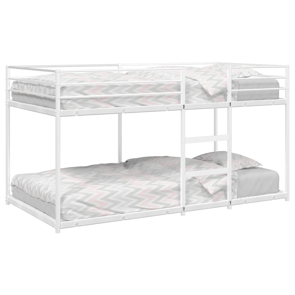 Lit superposé sans matelas blanc 75x190 cm acier - XIOS