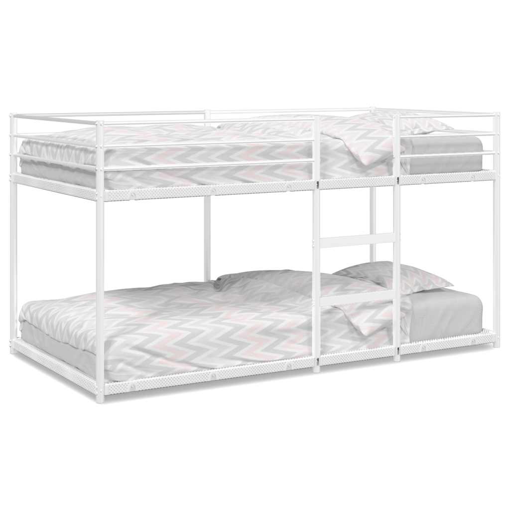 Lit superposé sans matelas blanc 80x200 cm acier - XIOS